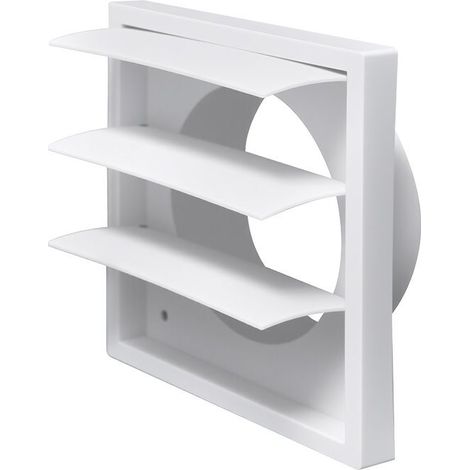 Grille de ventilation carrée - avec clapet anti-retour - pour sortie de ventilateur d'extraction - pour conduit de 125 mm (1/5)