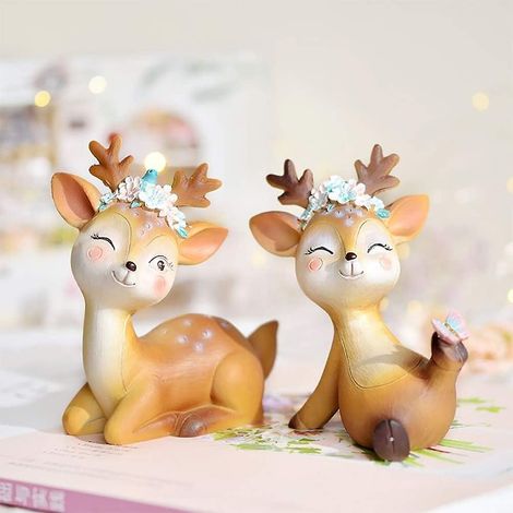 Décoration intérieure de voiture en résine représentant un cerf Sika, ornement créatif pour la maison, cadeau mignon (1/3)