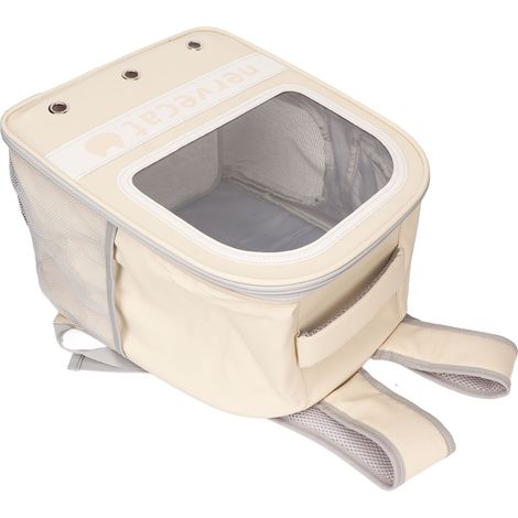 Sac à dos pour chat multifonctionnel, grande capacité, transparent et ventilé, sac de voyage portable à bulles pour chats et autres animaux de compagnie (1/5)