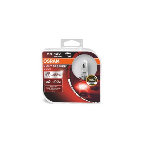 Osram Automotive 4062172387453 Ampoule halogène Night Breaker® Silver H4 60/55 W 12 V (1/5)