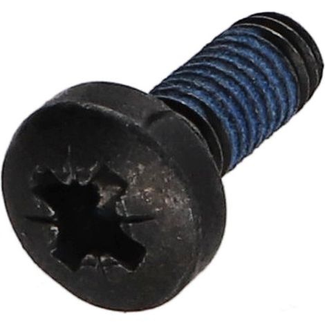 Vis métaux tête cylindrique bombée large Pozi N°3 M6X16 Acier zingué noir Frein filet 3M2353 360°-1 pièce