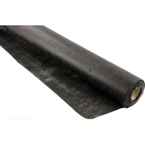 Telo Pacciamatura da Giardino in TNT 0,8x10m Bauer Nero (1/2)