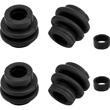 4pcs Jeu Bagues Goupille d'Étrier Frein, Bottes Poussière Goupille Glissement en Caoutchouc avec O-Rings Jeu Réparation d'Étrier Frein Anti-Poussière Compatible avec (1/5)