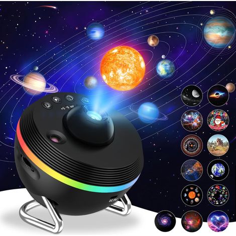 Projecteur de galaxie pour chambre à coucher, projecteur d'étoiles planétarium 13 en 1 avec 6 modes RVB, veilleuse ciel étoilé avec minuterie, lampe spatiale pour adultes et enfants, décoration (1/5)