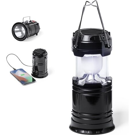 Lanterne de camping, lampe de camping rechargeable, lampe solaire portable, batterie externe, chargeur USB, lumière LED pour camping, randonnée, pêche, montagne (1/5)