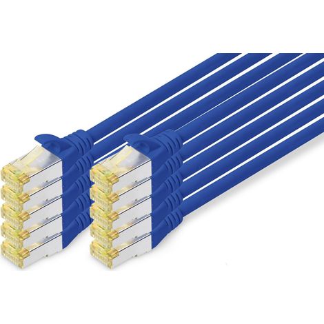 DIGITUS CAT 6A SFTP Patchkabel, 10 Stück, 2m, blau