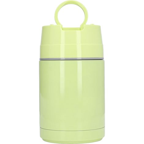 Isolierter Speisebehälter aus Edelstahl 304, auslaufsicher und rutschfest, mit integriertem Löffel, ideal für Mahlzeiten im Freien (grasgrün), 1000 ml (1/5)