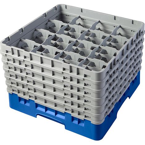 Casiers de lavage haut max 29.8 cm - 50 x 50 x 34.9 cm - Bleu - Lot de 2 - Cambro