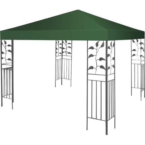 GOPLUS Toile de Pavillon Tonnelle Toile de Rechange pour Tonnelle de Jardin pour Pavillon de Jardin 300 x 300 CM Vert (1/5)