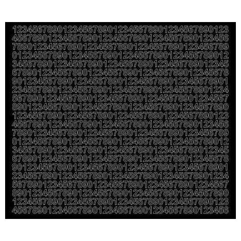 Selbstklebende Hausnummernaufkleber, 7 mm, glänzend schwarz (1/2)