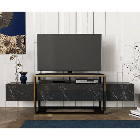 Wohnwand Bianco Marmor Optik