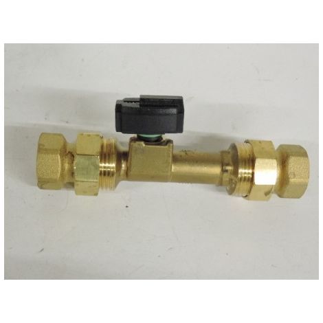 Tuyau de flux avec robinet noir TUBO pour échangeur à plaques MODULO 35 ACS EMAT 5001-03