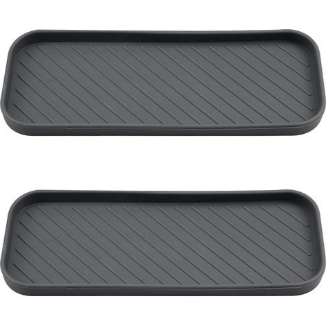2 Silicone Kitchen Sink Trays for Drainer, Soap Dispenser, Drying Mat (1/5)