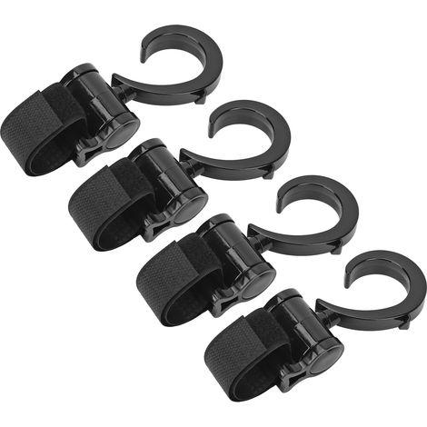 4 attaches universelles pour landau, cabas et jouets - Accessoire indispensable pour parents (1/5)