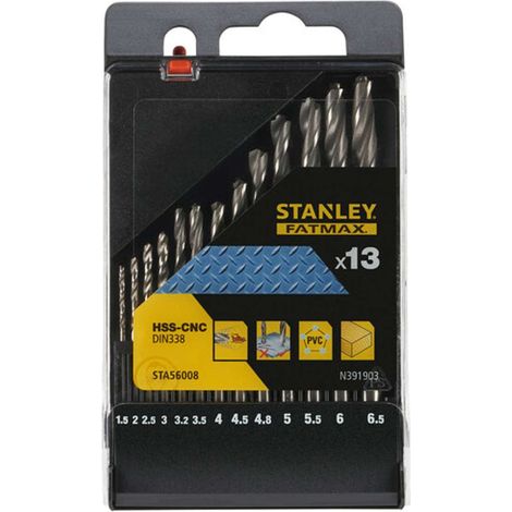 Stanley - Juego de brocas para metal de 13 piezas. STA56008-QZ