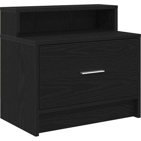 Maison Exclusive - Nachttisch mit Schublade Schwarz Eichen-Optik
