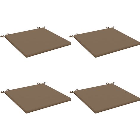 Coussins de siège 4 pièces SOEST 4 pc 100 % polyester Taupe vidaXL
