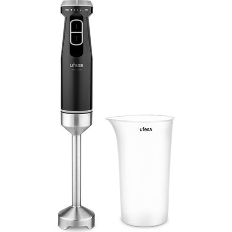 Mixeur plongeant 1200W, Contrôle de Vitesse Variable, Fonction Turbo, 4 Lames, Pied Amovible, Acier Inoxydable, Design Ergonomique, Anti-éclaboussures, Verre Doseur (1/5)
