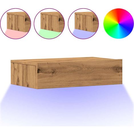 Maison Exclusive - Mobili Porta TV Luci LED 2 pz Rovere Artigianale 60x35x15,5 cm