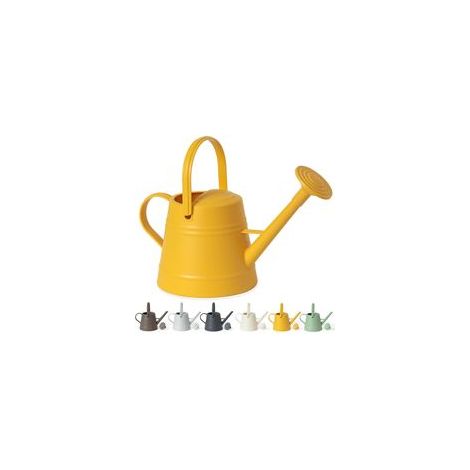 Gießkanne (3,8 Liter), geeignet zum Gießen von Zimmer- und Gartenpflanzen, mit ergonomischem und beweglichem Griff (Gelb) - Crezuo