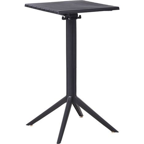 Garten Bartisch LEMNOS 60 cm 60 cm Schwarz