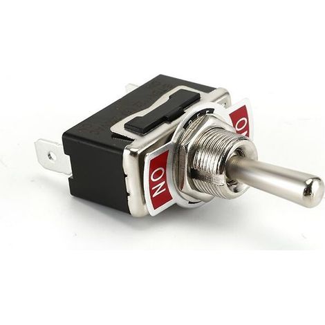 Metal rocker switch, C513A, SPDT, maintained (engaged), ON/OFF/ON 3 positions, 15A 250VAC, 3 tabs, CE, with waterproof cap (1/5)
