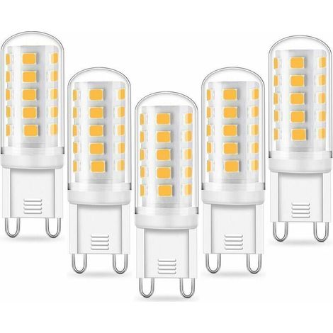 Ampoule LED G9 5W, Equivalent 40W , Blanc Froid 6000K, 220-240V, 360° angle de faisceau,NON-Dimmable, Pack de 5 (1/3)