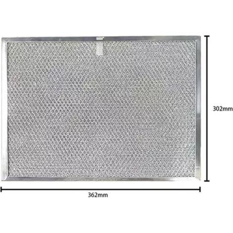 Grease filter for cooker hood, aluminum filter BPS1FA30 362 x 302 mm, washable high-performance filter, spare part set for cooker hoods--DTEKGAZ