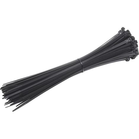 Lot de 50 Serre-câbles Pratiques - Noir - 120 x 2,5 mm - en Nylon Solide - Résistant aux UV - Durable et Robuste - Kit de Serre-câbles pour pièces en Groupe, connecteurs de câble, 7452120 (1/4)