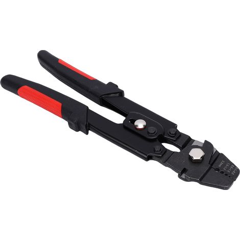 Pince à sertir les embouts de câbles en acier à haute teneur en carbone, 4 positions de sertissage, 150 embouts en aluminium pour câbles, cordes, laisses pour chiens, fil d'acier inoxydable, lot de 15 (1/5)