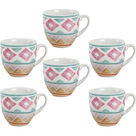 Set 6 Tazzine Tazze Caffè in Ceramica senza Piattini Zaira 2 (1/2)