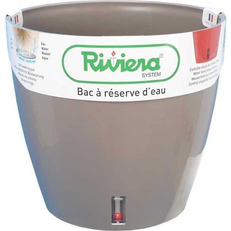 Riviera Eva Blumenkübel aus Kunststoff taupe 49 Liter