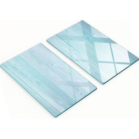 Küchenschneidebretter aus Glas mit Grafik, blau, 2 x 30 x 52 cm (1/5)