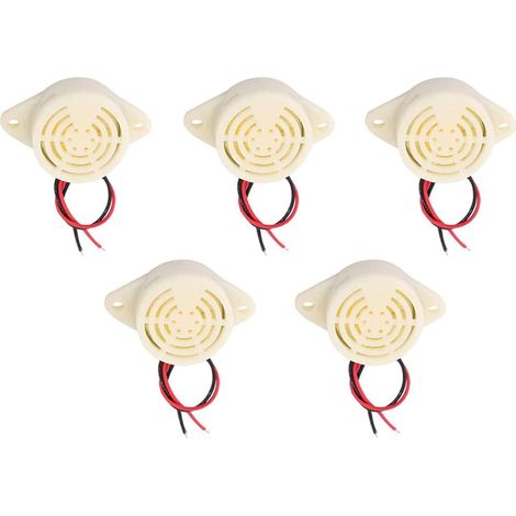 Pack of 5 DC 3-24V alarm buzzers, continuous alarm device, high-decibel electronic beep for DIY electronic tools (1/5)