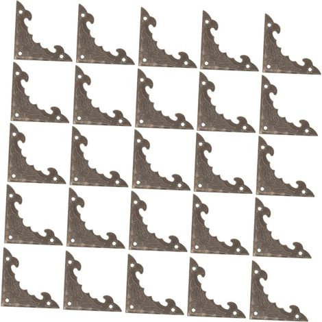 jojofuny Lot de 100 protections d'angle métalliques pour boîtes rétro (1/5)