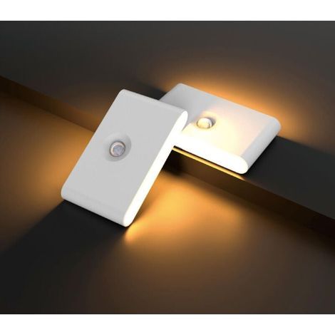 Set di 1 luce notturna a LED con sensore di movimento, luci a LED per armadio, luci a induzione ricaricabili tramite USB, luce a induzione magnetica a LED per camera da letto, bagno, cucina, corridoio (1/4)