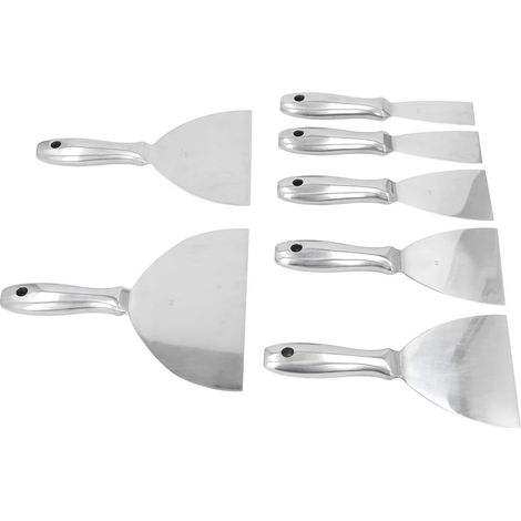 7-Piece Putty Knife Set, Stainless Steel Scraper with Ergonomic Non-Slip Handle, for Drywall Repair, Paint Scraping and Removal (1/5)