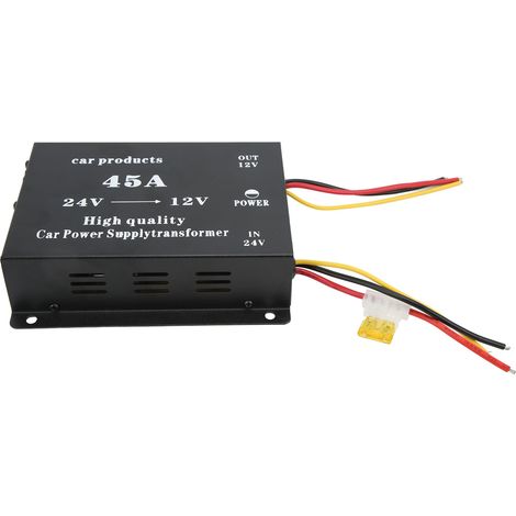 Convertisseur DC24V vers 12V avec protection contre les courts-circuits, module abaisseur de tension professionnel et écologique pour véhicules, 45 A (1/5)