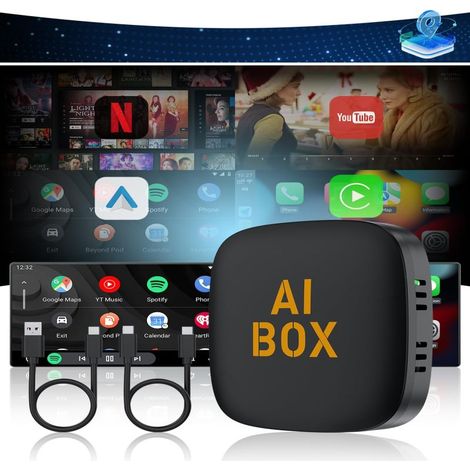 5-in-1 CarPlay- und Android Auto-Funkadapter, kompatibel mit Ai Box, unterstützt TF/USB-Karten (für Fahrzeuge mit Originalkabel)