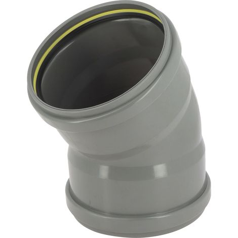 Coude 30° CR4 Ø160 Femelle Femelle Joint fixe Gris