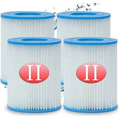 Cartouche filtrante Type II pour pompe piscine Bestway, remplacement Bestway 58094, 2006/3028 l/h, 4 pièces (1/4)