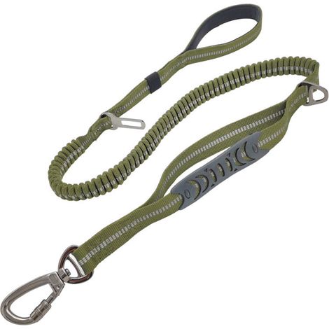 Laisse Pour Chien - Réglable 4 En 1 Avec Ceinture De Sécurité Voiture - Poignée Rembourrée - Fils Réfléchissants - 1 Pièce (1/5)