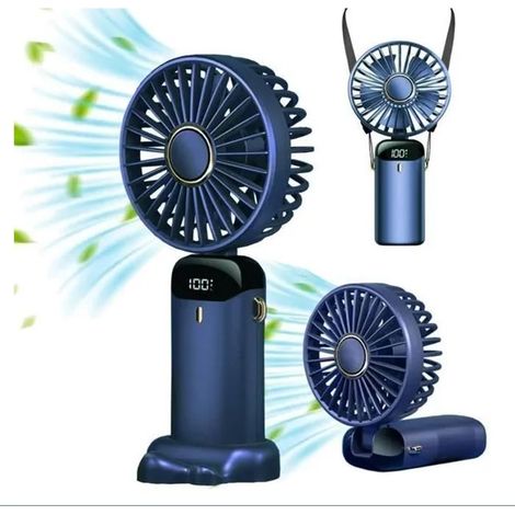 Ventilateur Portable Rechargeable 4000mAh - Mini Ventilateur 5 Vitesses avec Écran LED (1/4)