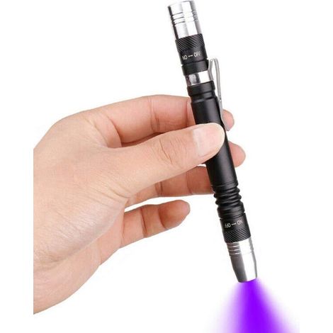 MINKUROW Led Luz Negra Linternas 2 En 1 Linterna Penlight Pen Clip Antorcha Blacklight Detector (1/5)