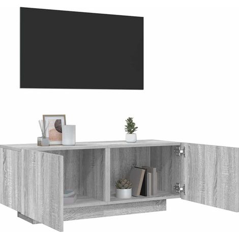 vidaXL TV Cabinet Grey Sonoma 100x35x40 cm Engineered Wood (1/5)