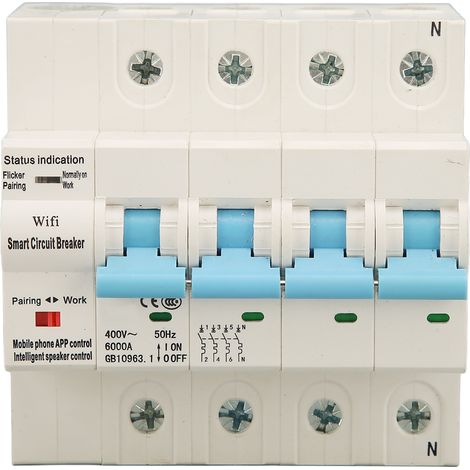 Disjoncteur WIFI monté sur Rail, Protection contre les fuites, interrupteur d'air pour dortoir domestique 4P AC400V 32A (1/5)