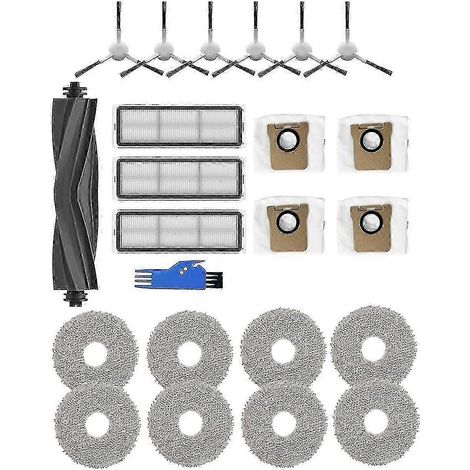 Pour L10s Ultra, aspirateur robot L10s Ultra : brosse principale latérale, filtres HEPA, sacs à poussière, lingettes de nettoyage, Spar (1/5)