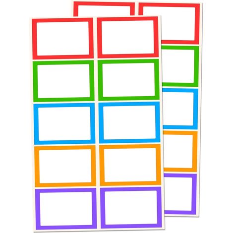 250 Stück – Etiketten – 75 x 50 mm – 5 Farben – Zum Organisieren, Beschriften und Benennen (1/5)