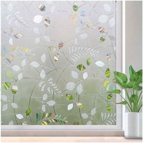 Film occultant pour fenêtre 45 x 100 cm – Effet verre mat – Protection UV 96% – Film électrostatique réutilisable (1/5)