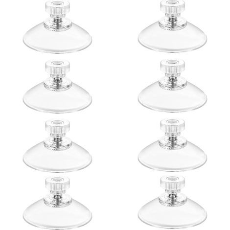 ventouse a visser, 8 Pièces 41mm Ventouses avec Filetage, Extra Fortes PVC Plastique Suspension Rideau Isolant Ventouse (1/5)